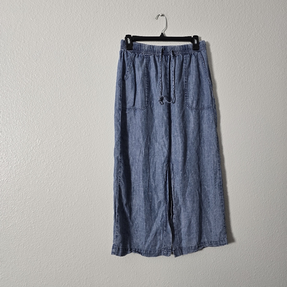Casual Midi Skirt  Blue Sz S